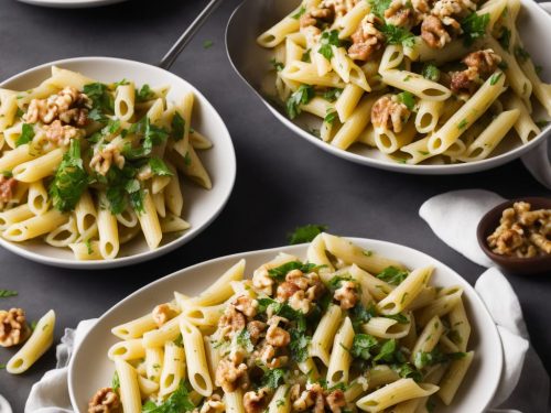 Penne with Cabbage & Walnuts
