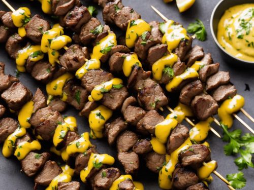 Pepper Steak Skewers with Béarnaise Sauce