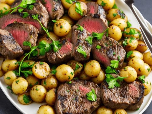 Peppered Fillet Steak with Parsley Potatoes