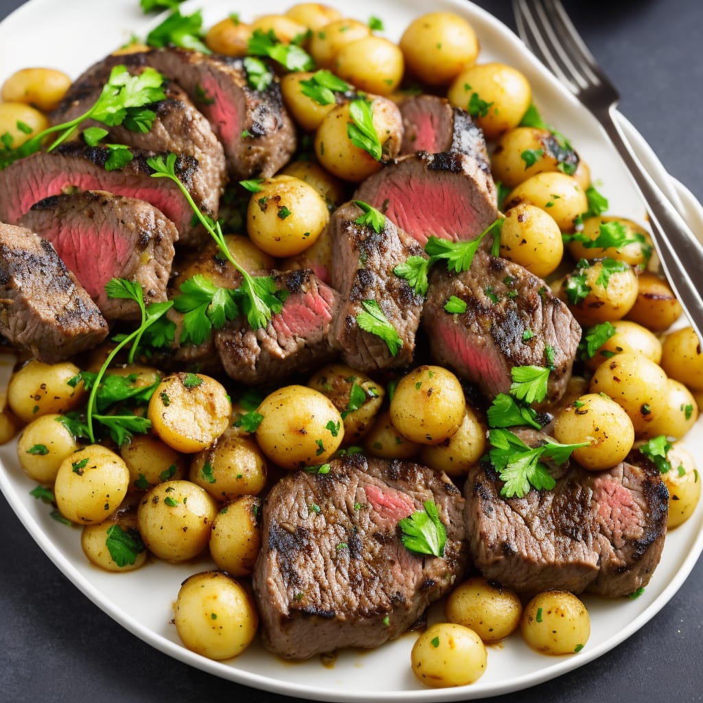 Peppered Fillet Steak with Parsley Potatoes