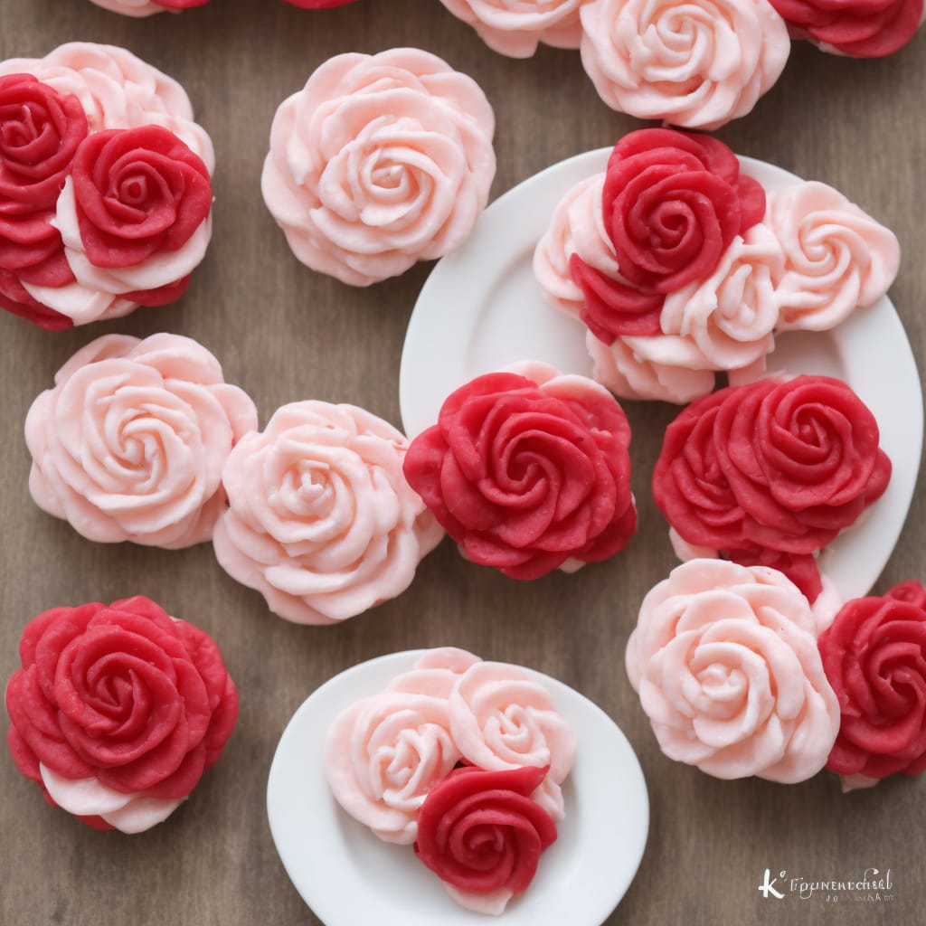 Peppermint & Rose Cream Napkin Decorations