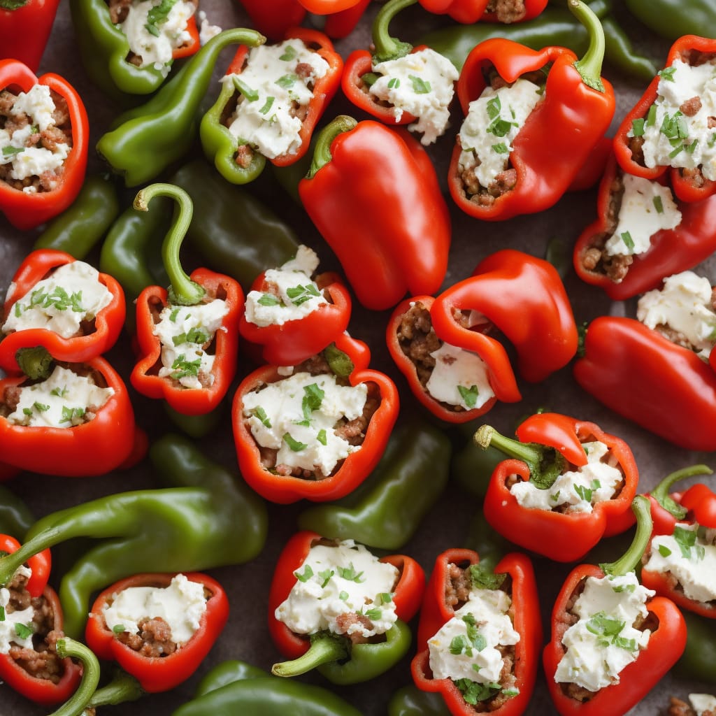 Peppers Stuffed with Cream Cheese and Sausage