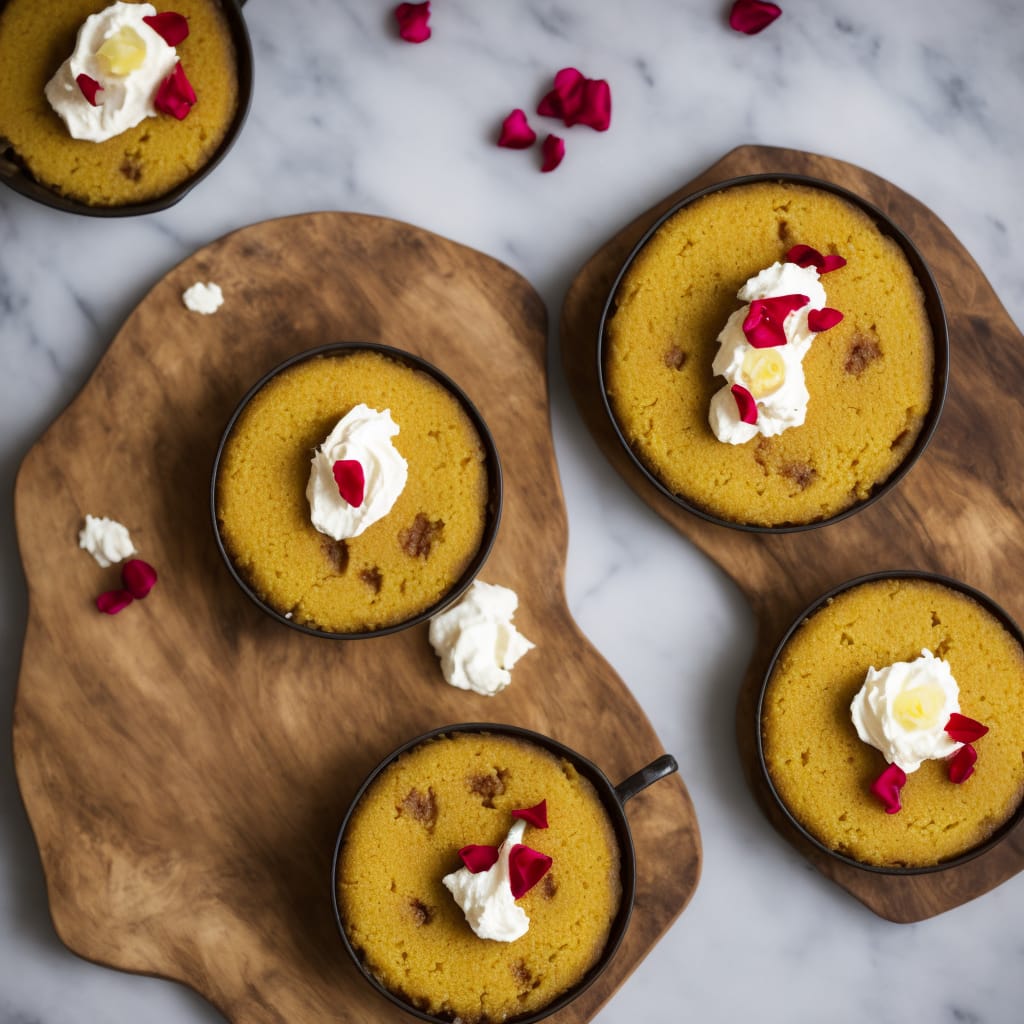 Persian Pudding with Whipped Rose & Honey Butter