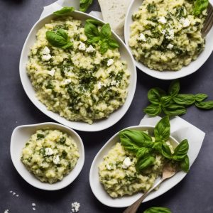 Pesto & Goat's Cheese Risotto