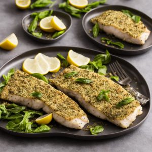 Pesto & Olive-Crusted Fish