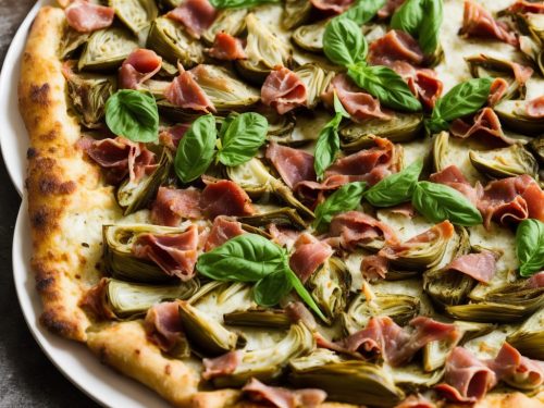 Pesto Pizza with Artichokes & Prosciutto