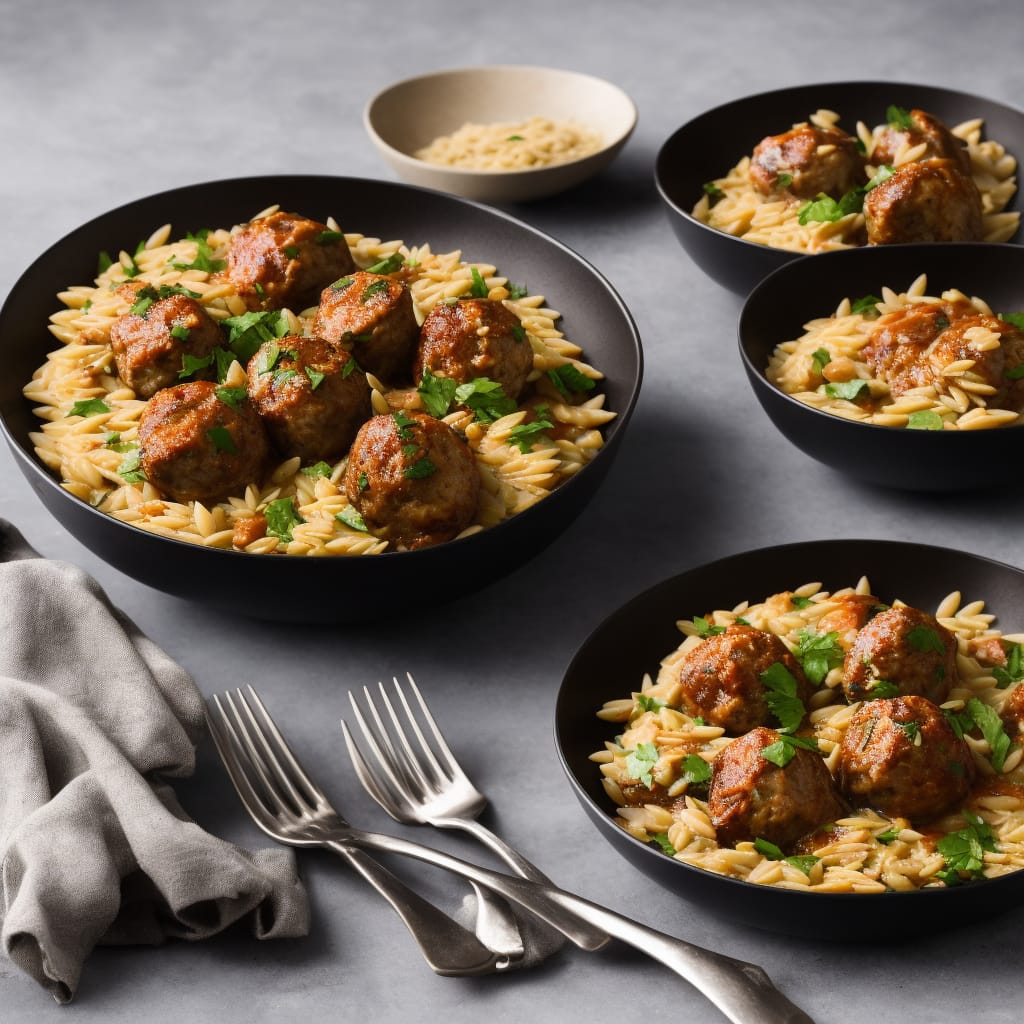 Pheasant Meatballs with Orzo