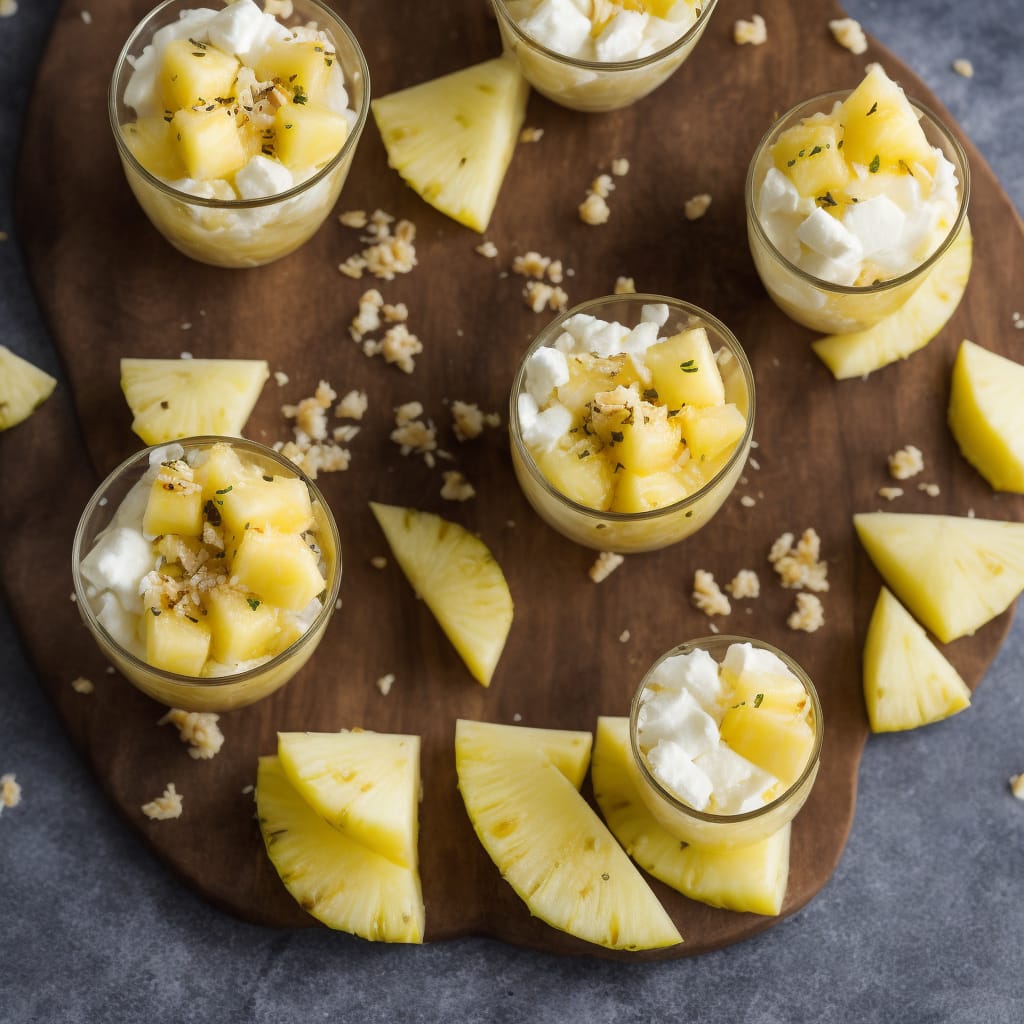 Pineapple & Coconut Ice with Poached Pineapple