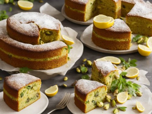 Pistachio, courgette & lemon cake