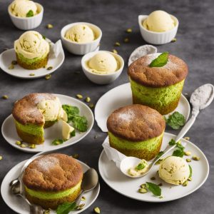 Pistachio Soufflé with Pistachio Ice Cream