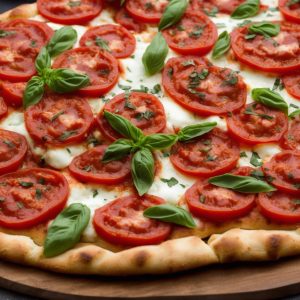 Pizza Margherita Classic Italian pizza topped with fresh tomatoes mozzarella cheese and basil