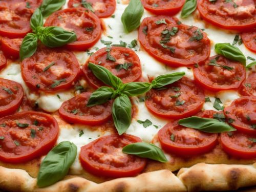Pizza Margherita Classic Italian pizza topped with fresh tomatoes mozzarella cheese and basil