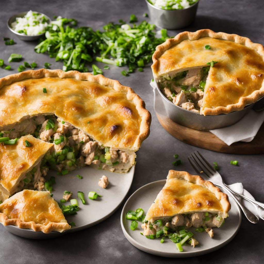 Poached Chicken & Pancetta Pie with Spring Onion Colcannon