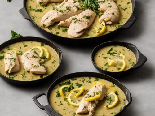 Poached Chicken with Lemon & Tarragon Sauce