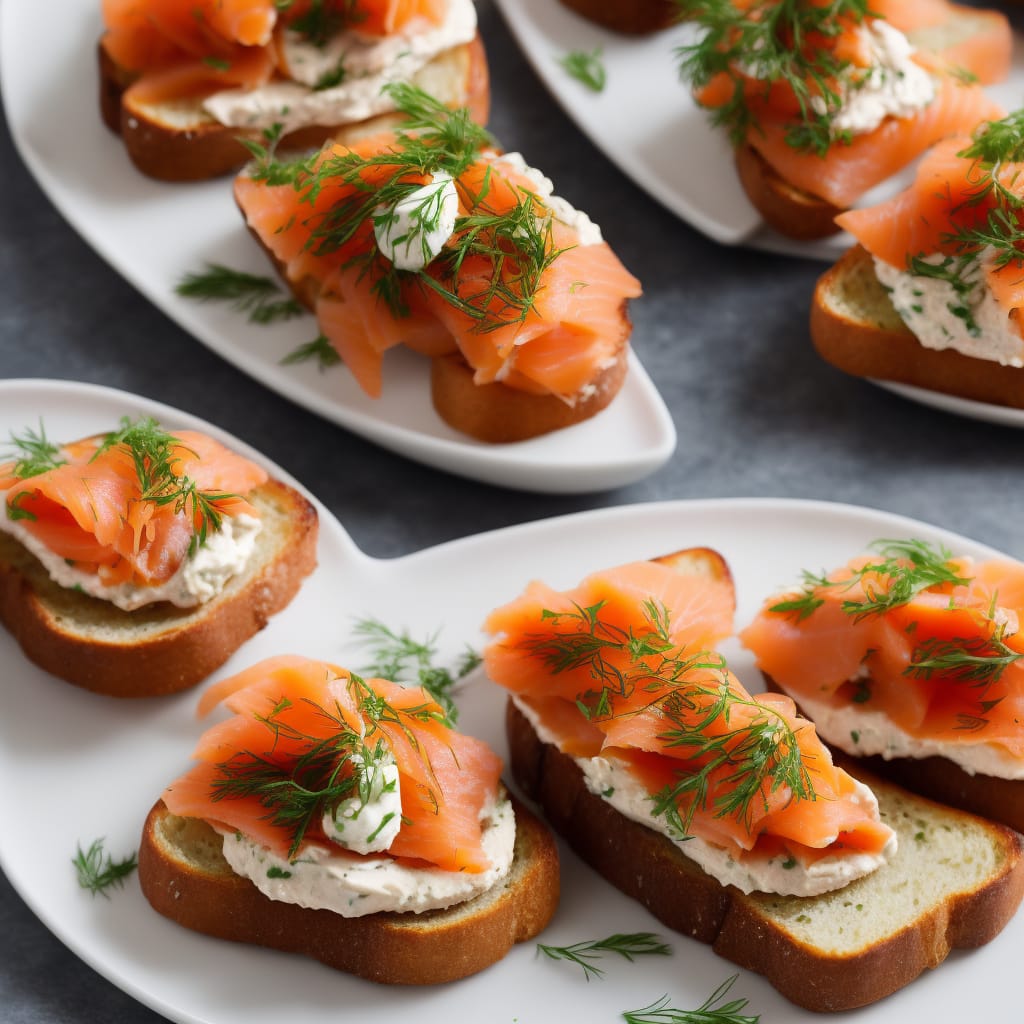 Poached & Smoked Salmon Pâté with Bagel Toasts
