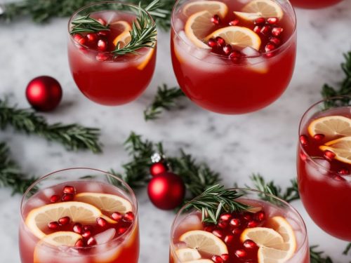 Pomegranate & Rosemary Non-Alcoholic Christmas Punch