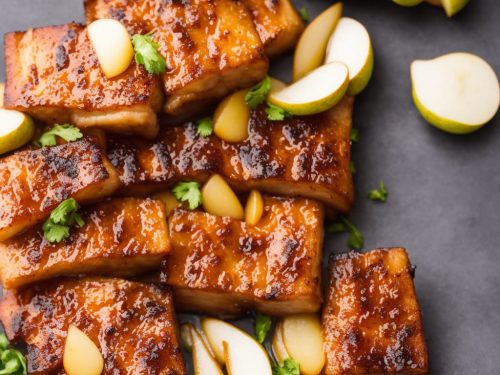 Pork Belly with Bay, Cider & Pears
