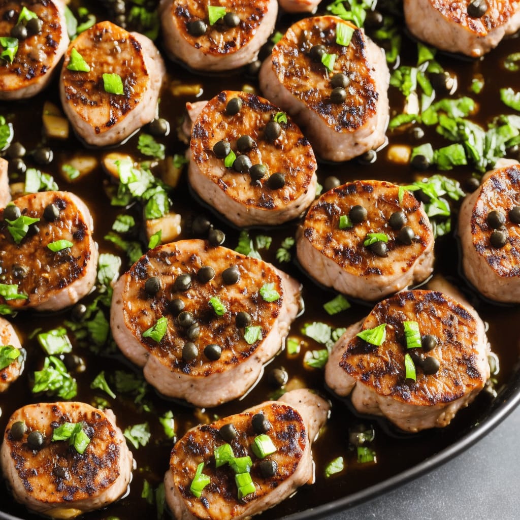 Pork Medallions with Balsamic Vinegar and Capers