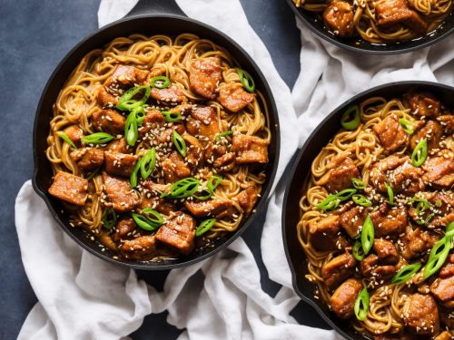 Pork & Noodle Pan-Fry with Sweet & Spicy Sauce