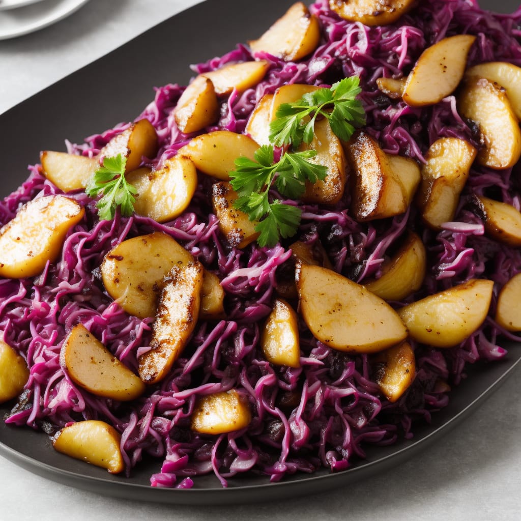 Pork with Braised Red Cabbage & Pears
