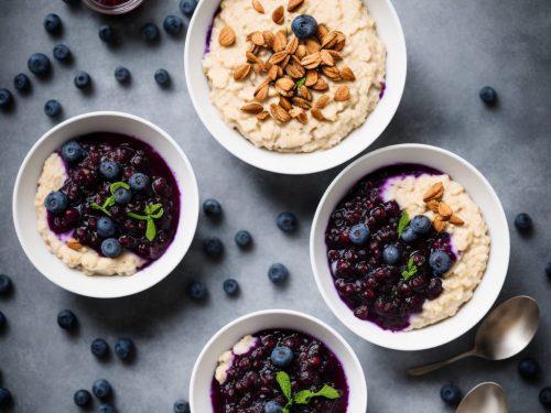 Porridge with Blueberry Compote