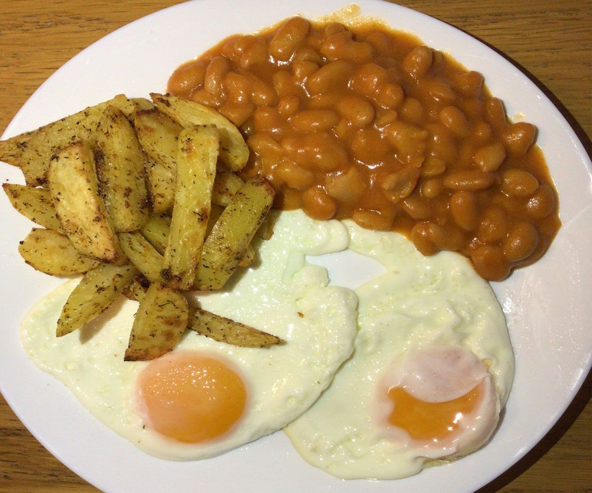 Posh Egg, Chips & Beans