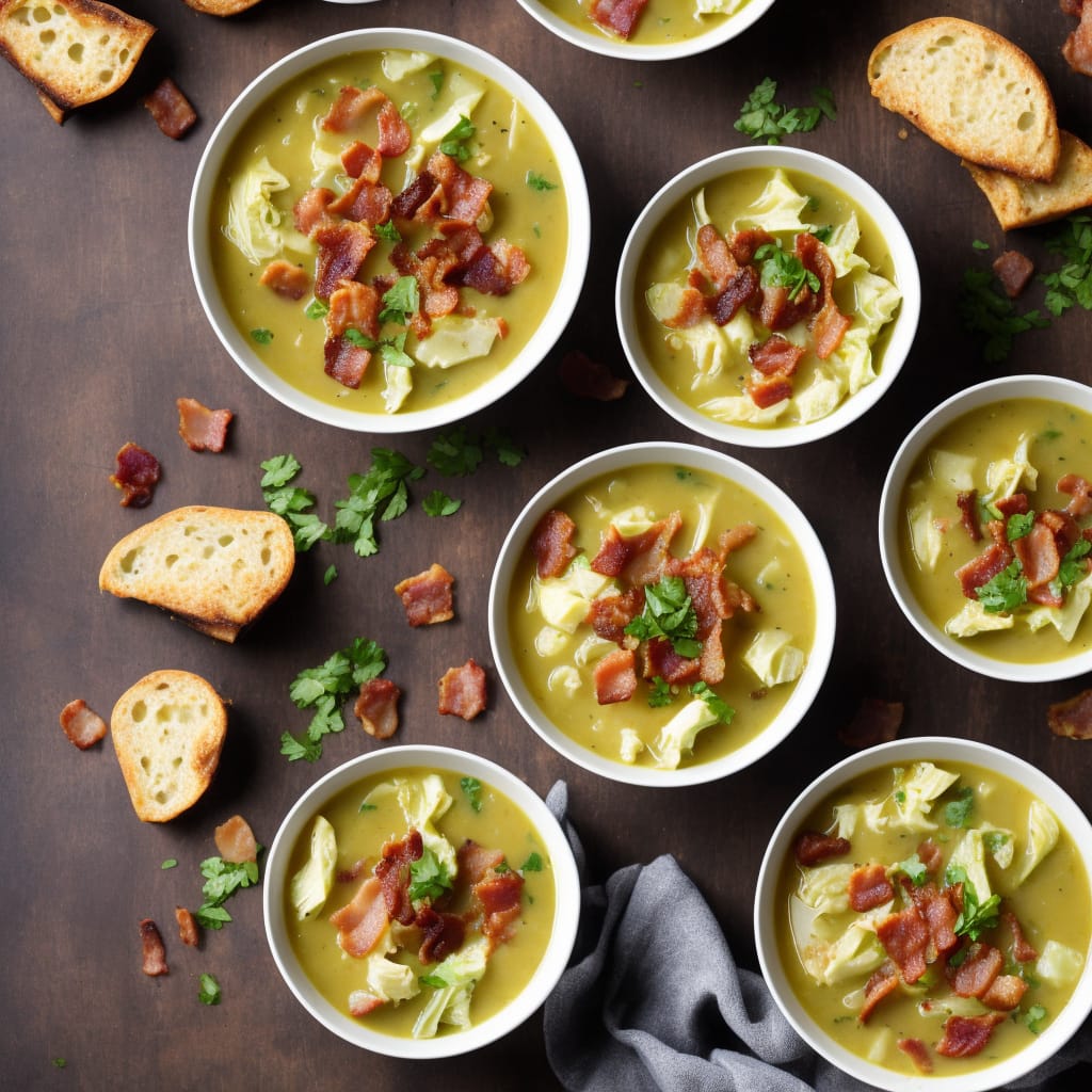 Potato & Savoy Cabbage Soup with Bacon