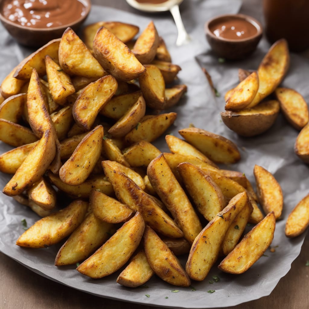 Potato Wedges with Curry Sauce