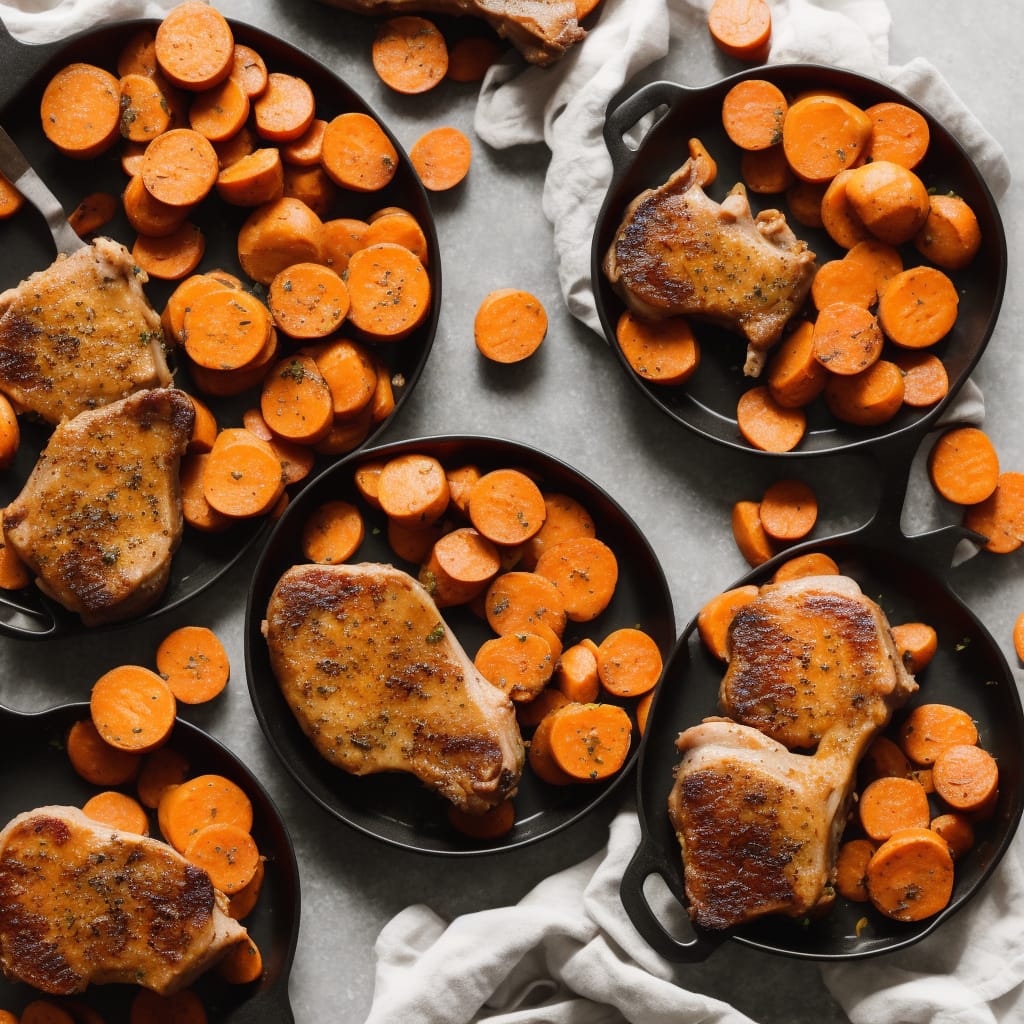 Pressure Cooker Bone-In Pork Chops, Baked Potatoes, and Carrots Recipe