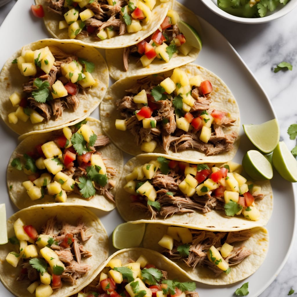 Pulled Pork Tacos with Pineapple Salsa