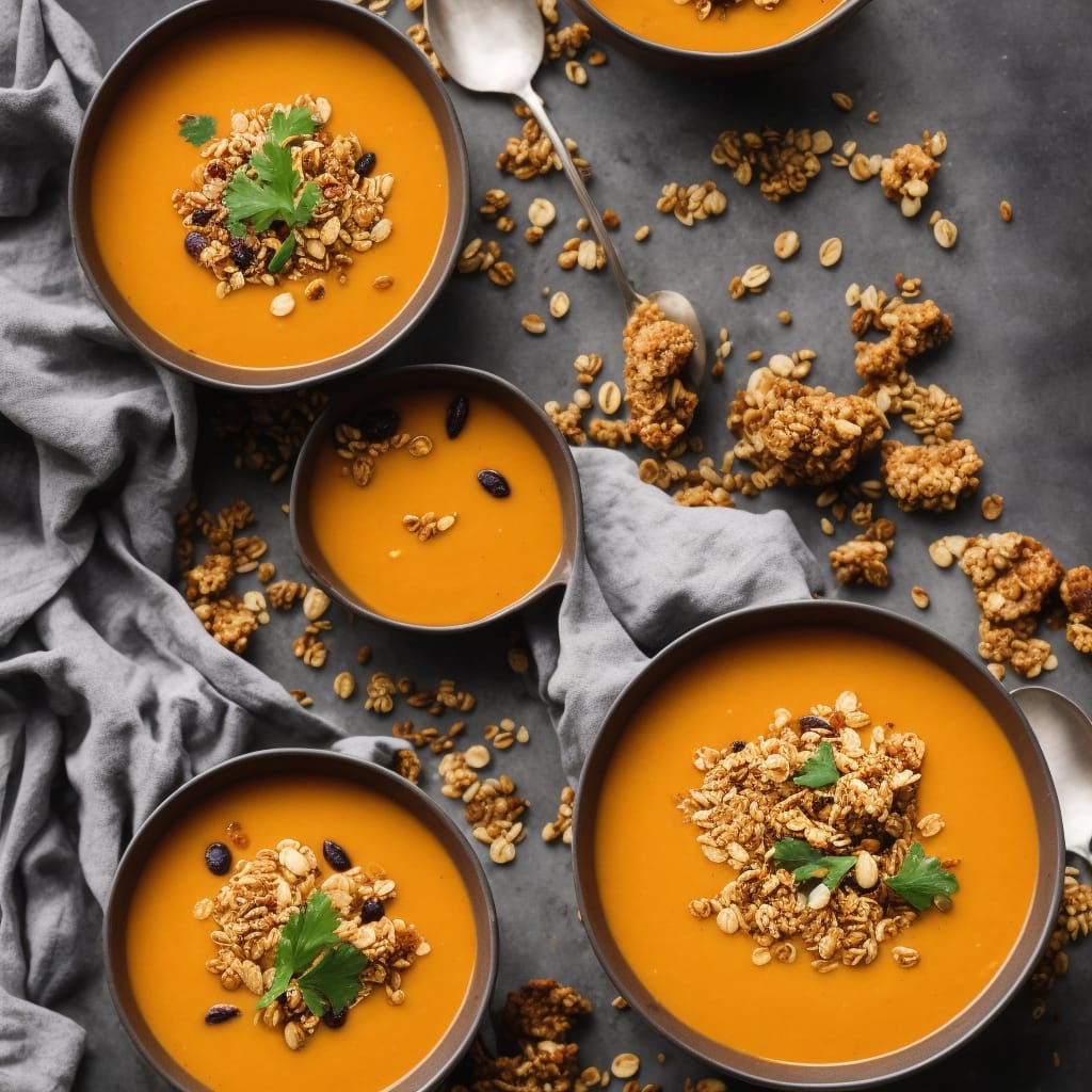 Pumpkin Soup with Savoury Granola