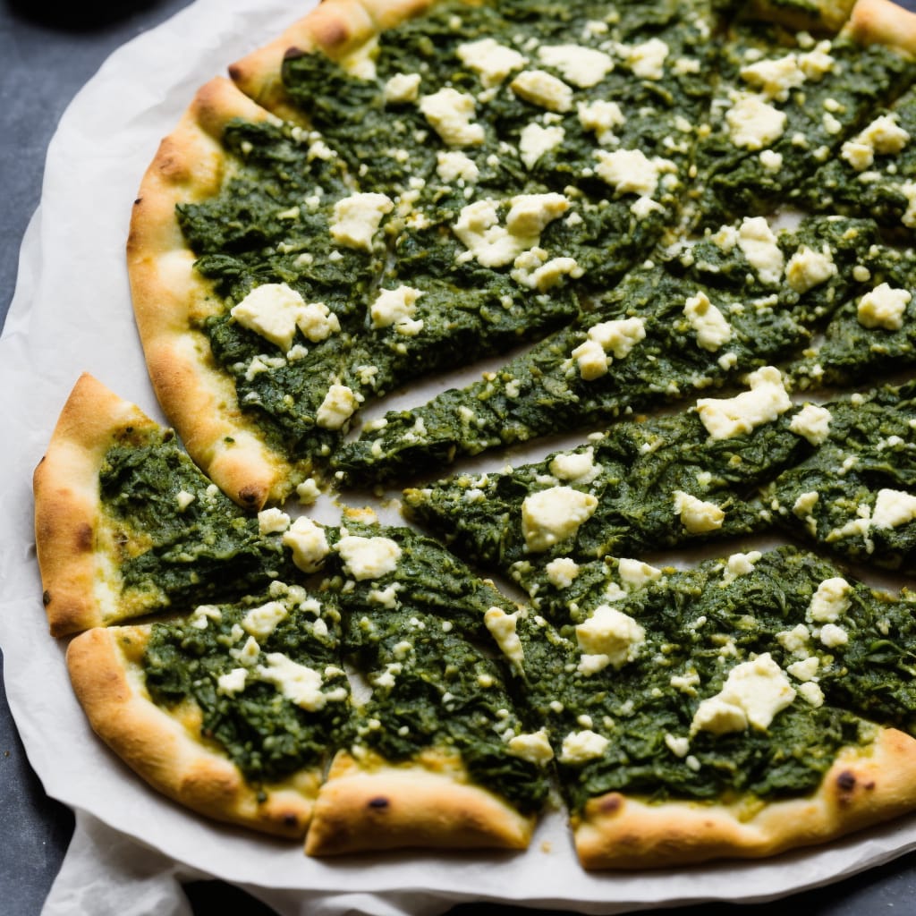 Punchy Spinach Pesto Pizza