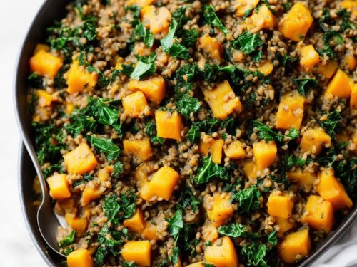Puy Lentils, Squash & Kale Recipe