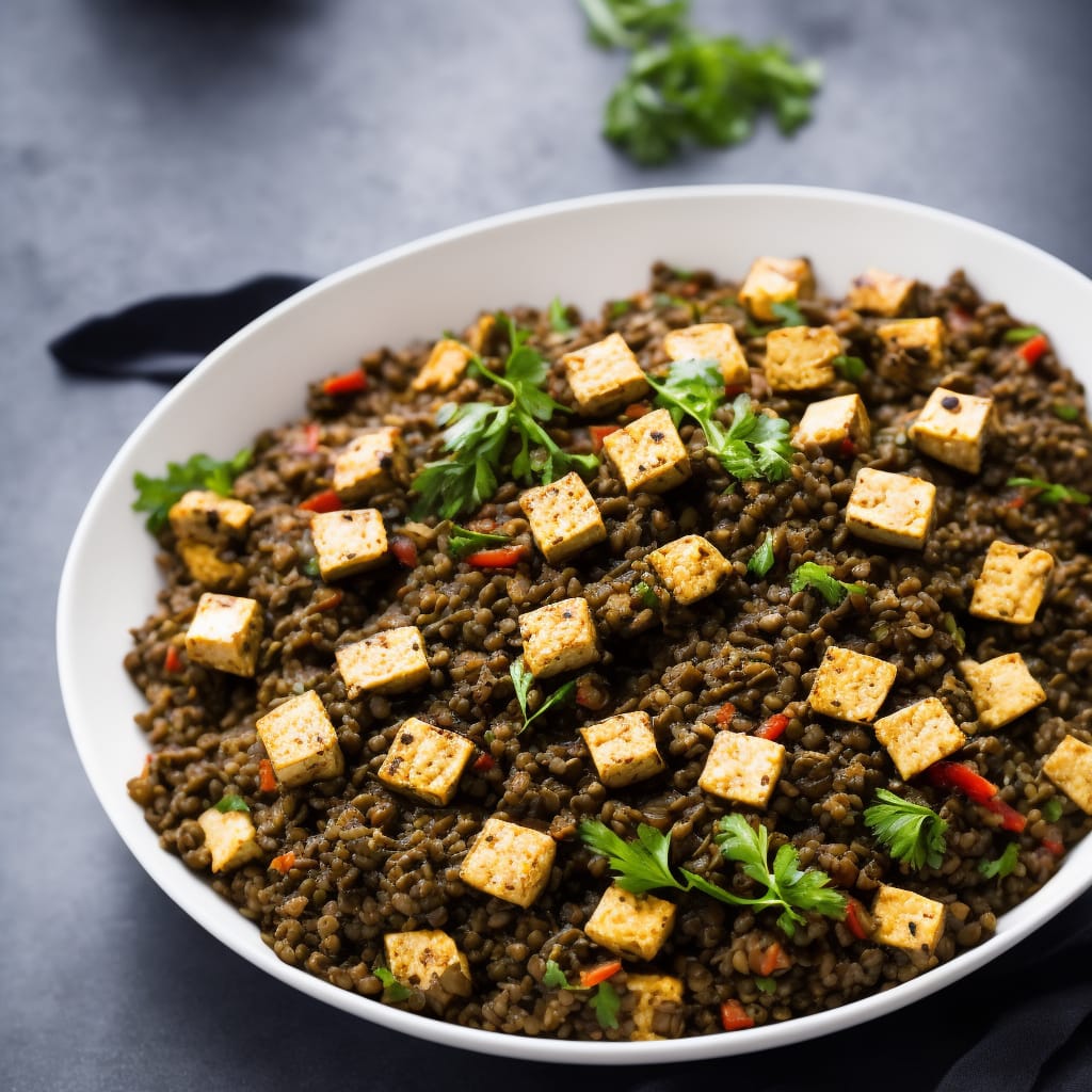 Puy Lentils with Smoked Tofu