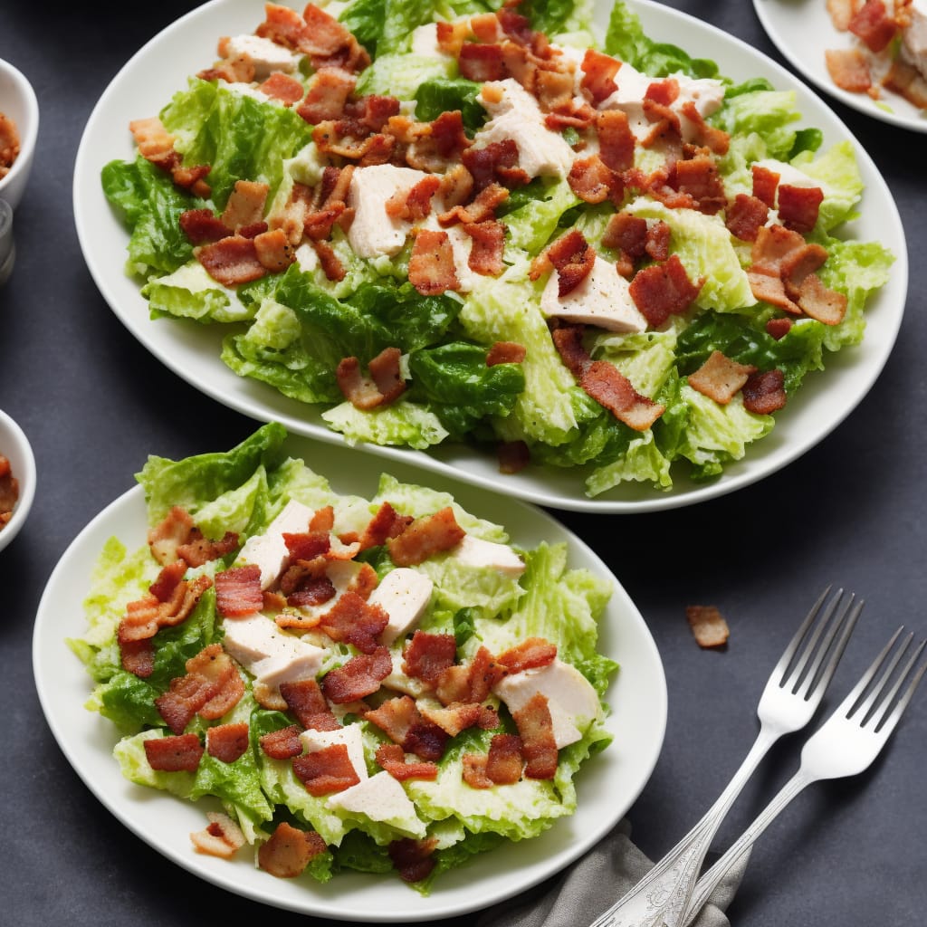 Quick Caesar Salad with Roast Chicken & Bacon