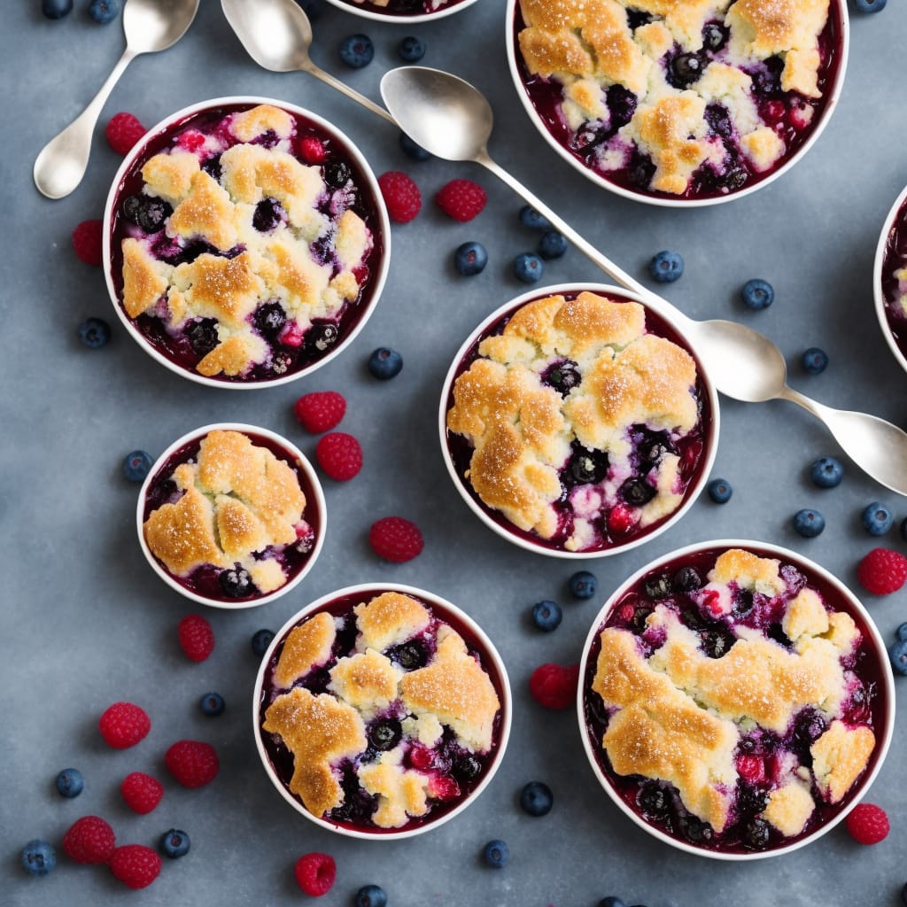 Raspberry and Blueberry Cobbler