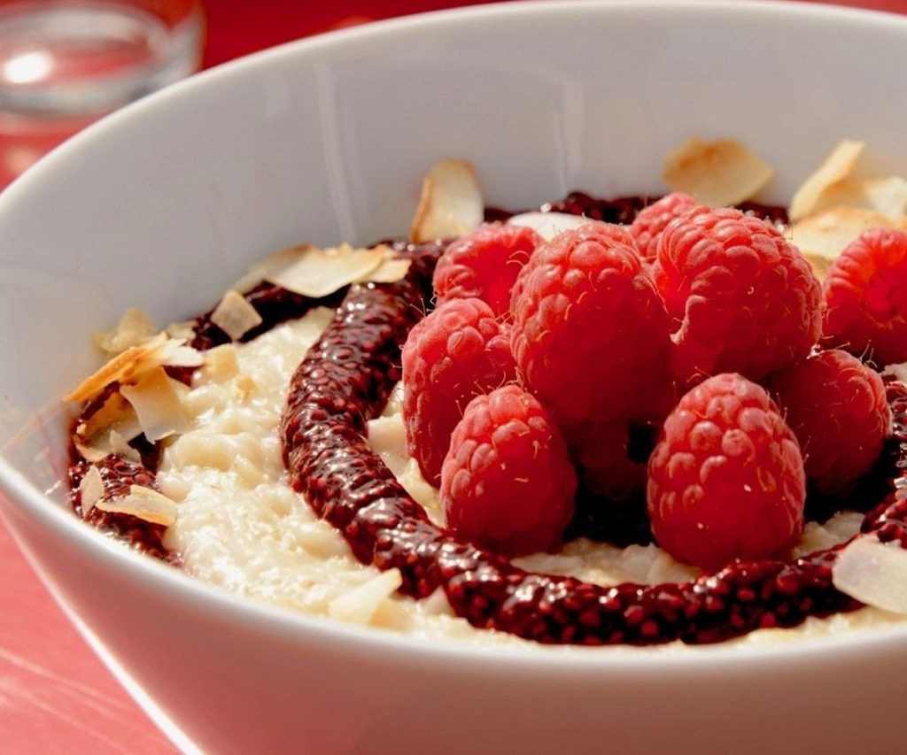 Raspberry Coconut Porridge
