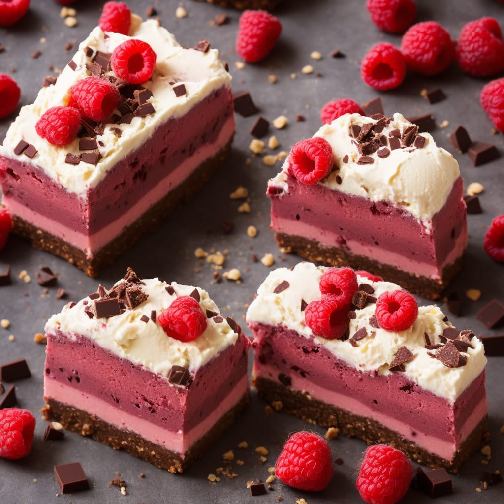 Raspberry & Dark Chocolate Cheat's Ice Cream Terrine