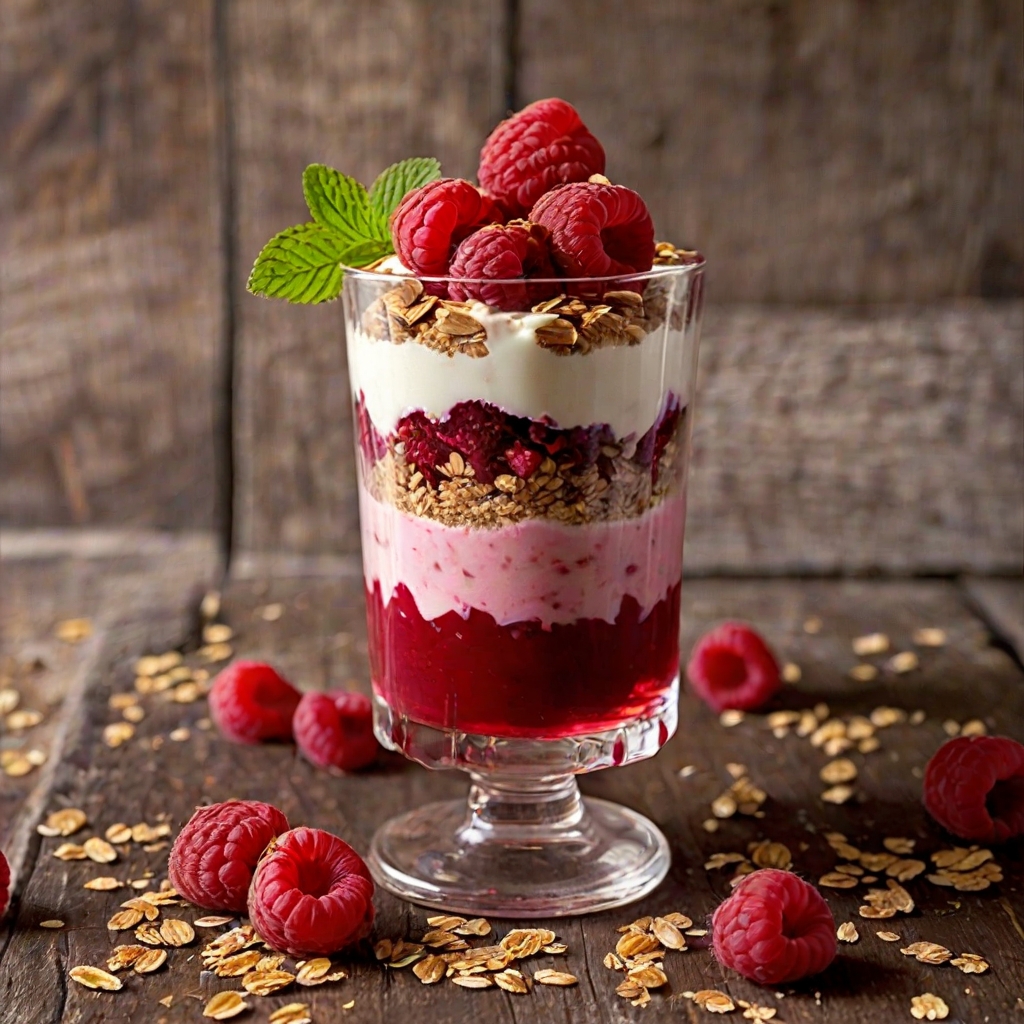 Raspberry Fool with Whisky & Toasted Oats