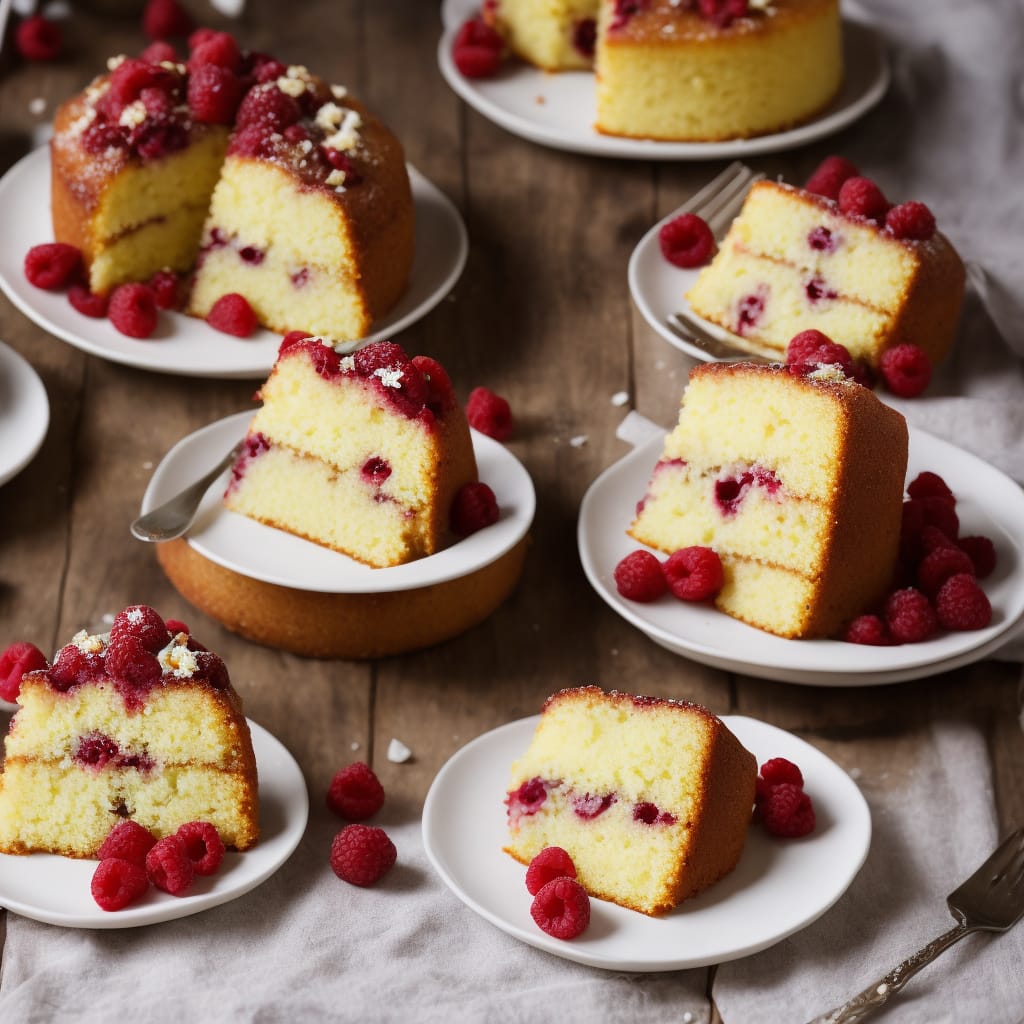 Raspberry & Lemon Polenta Cake