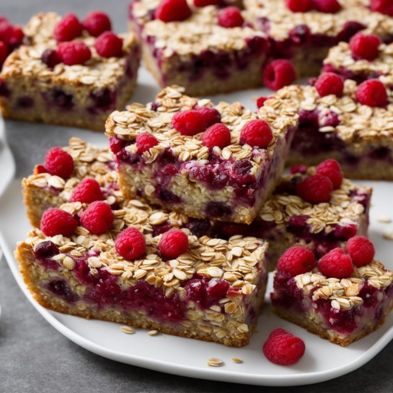Raspberry Oat Traybake Recipe