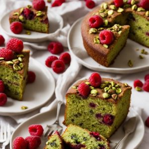 Raspberry & Pistachio Tea Cake