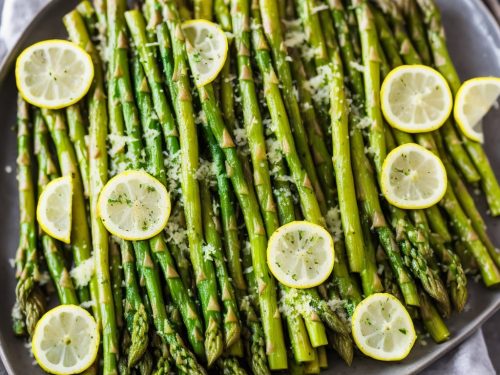 Raw & Cooked Asparagus with Lemon & Parmesan Butter