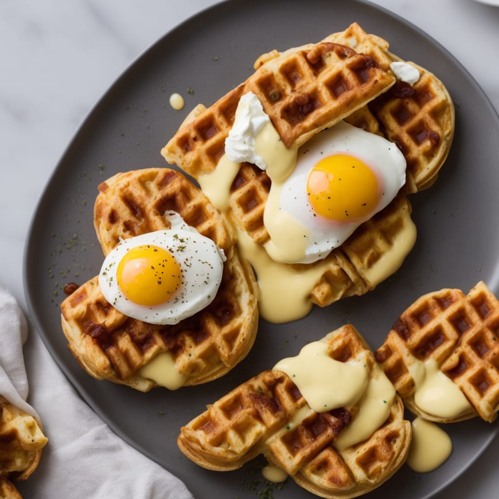 recipe Marmite Eggs Benedict with Waffles