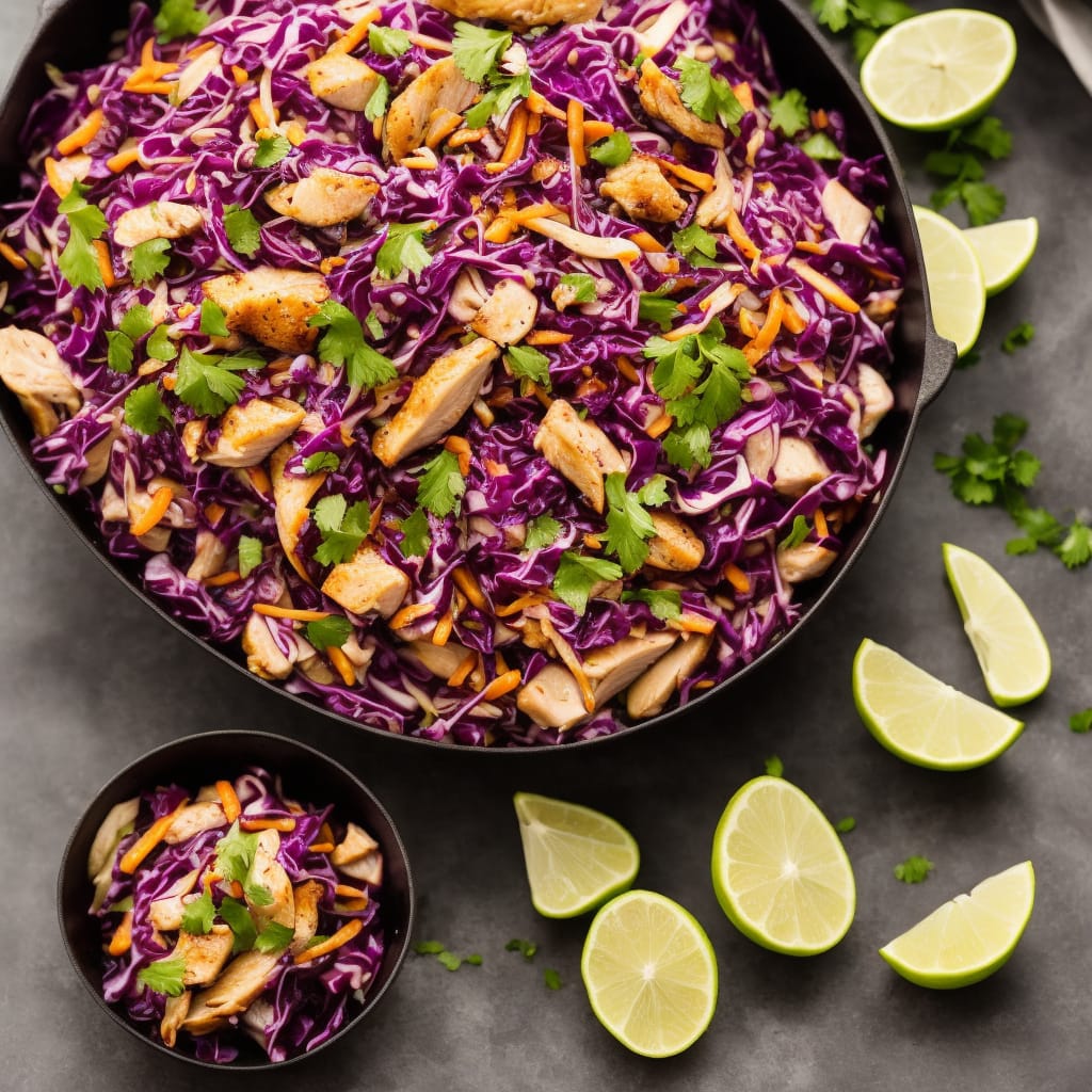 Red Cabbage Slaw with Griddled Chicken