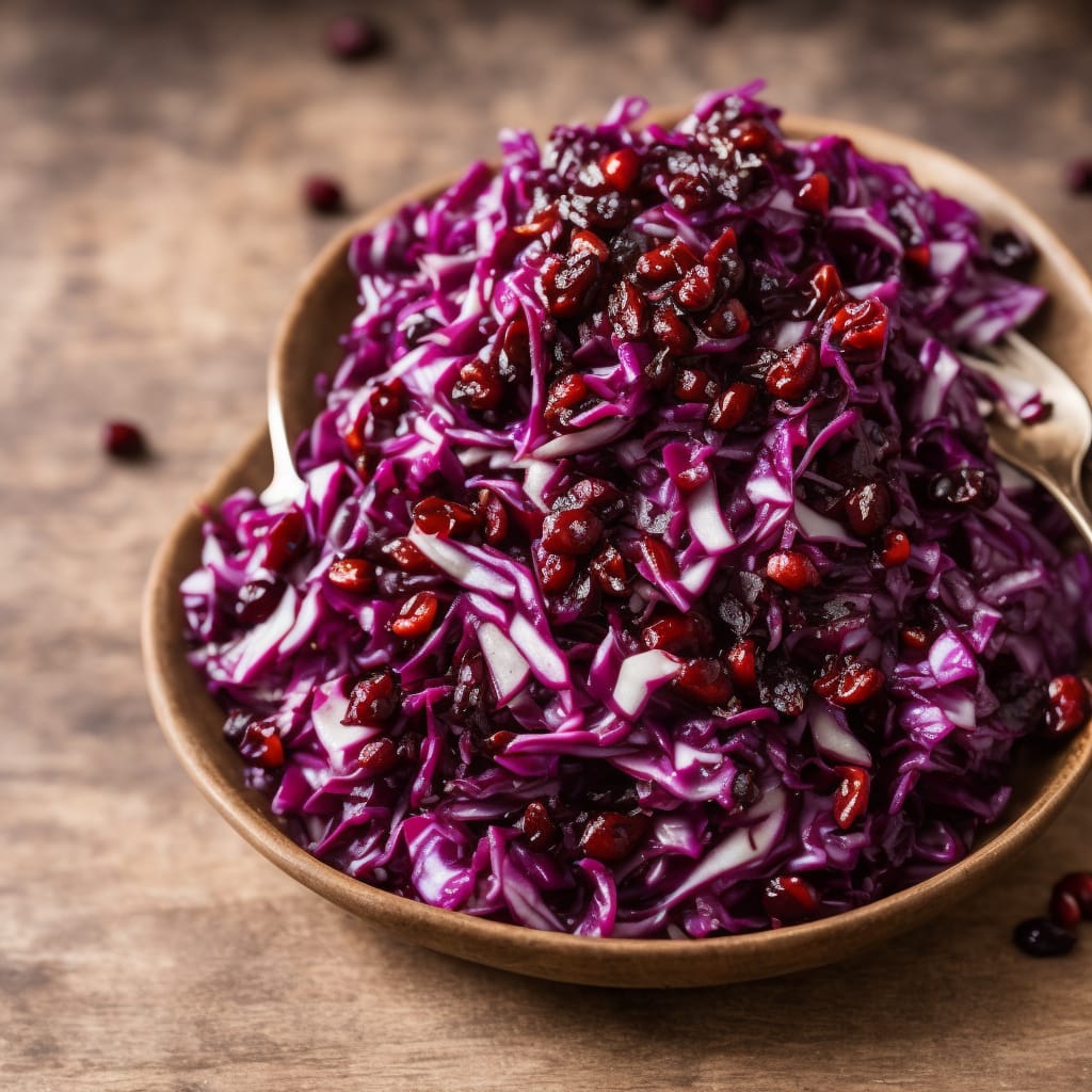 Red Cabbage with Balsamic Vinegar & Cranberries