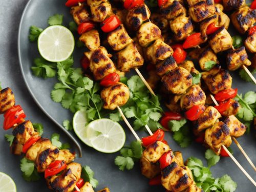 Red Curry Chicken Kebabs