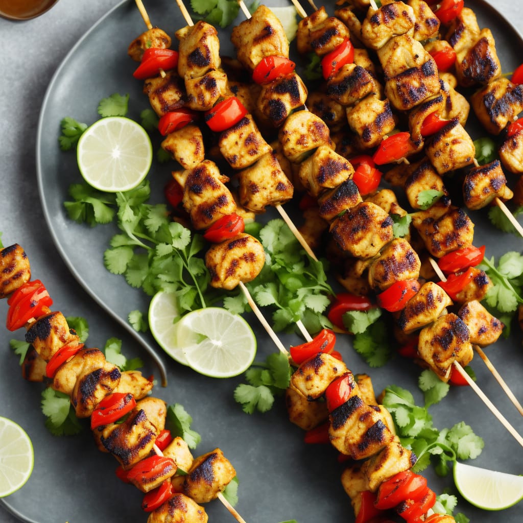 Red Curry Chicken Kebabs
