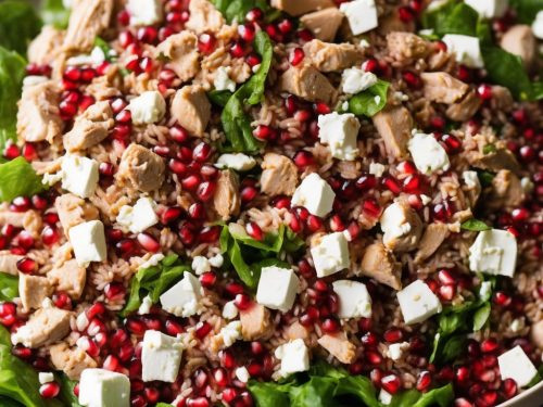 Red Rice & Chicken Salad with Pomegranate & Feta