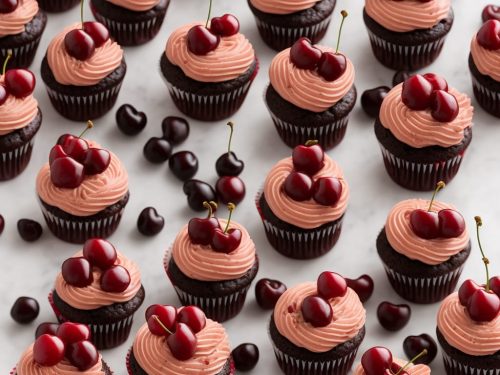 Red Velvet Choc-Cherry Cupcakes